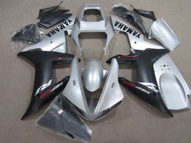 Erschwingliche Yamaha YZF R1 Motorrad Verkleidung 2004-2006 - Silber Matt Schwarz