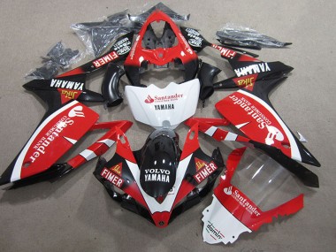 Erschwingliche Yamaha YZF R1 Motorrad Verkleidung 2007-2008 - Rot Weiss Schwarz Volvo Santunder Fimer