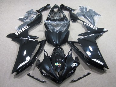 Erschwingliche Yamaha YZF R1 Motorrad Verkleidung 2007-2008 - Glanzendes Schwarz Weiss Aufkleber