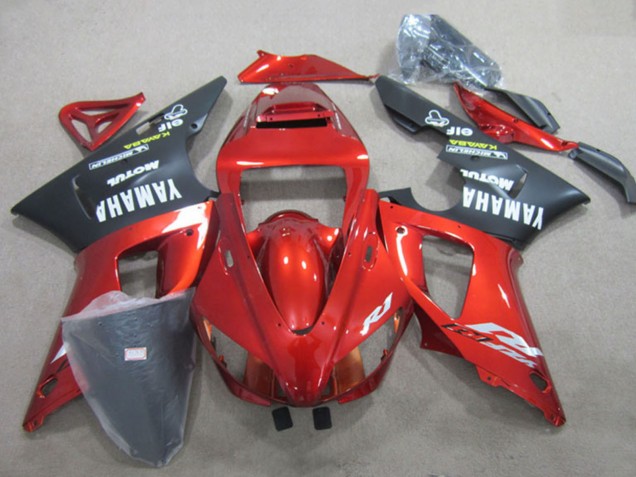 Erschwingliche Yamaha YZF R1 Motorrad Verkleidung 2009-2011 - Rot Matt Schwarz