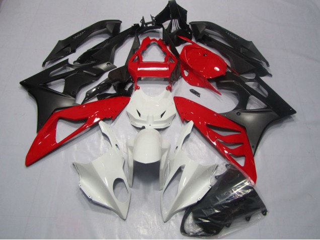 Erschwingliche BMW S1000RR Abs Verkleidungen 2009-2014 - Weiss Rot Matt Schwarz