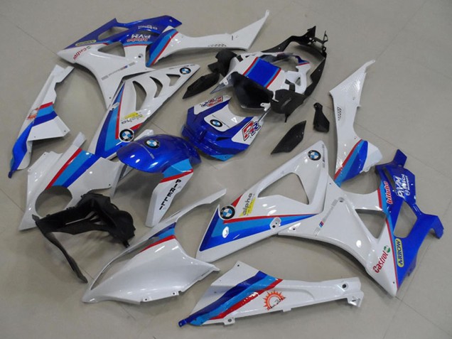 Erschwingliche BMW S1000RR Motorrad Verkleidung 2009-2014 - Weiss Rot Blau Castrol Pirelli