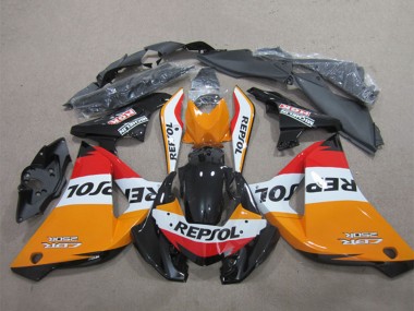 Erschwingliche Honda CBR125R Motorrad Verkleidung 2011-2016 - Orange Weiss Rot Glanzendes Schwarz Repsol