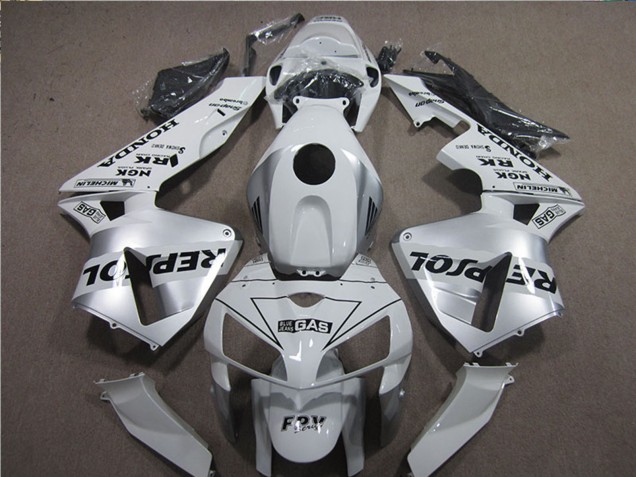 Erschwingliche Honda CBR600RR Motorrad Verkleidung 2005-2006 - Weiss Schwarz Repsol