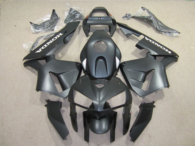 Erschwingliche Honda CBR600RR Motorrad Verkleidungen Kit 2005-2006 - Matt Schwarz