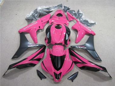 Erschwingliche Honda CBR600RR Motorrad Verkleidung Kit 2007-2008 - Rosa Matt Schwarz