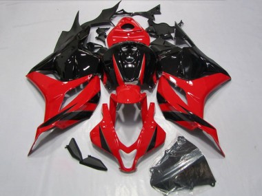 Erschwingliche Honda CBR600RR Motorrad Verkleidungen Kit 2009-2012 - Rot Glanzendes Schwarz