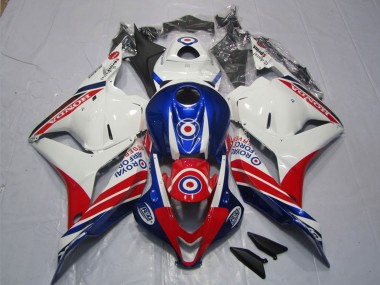 Erschwingliche Honda CBR600RR Motorrad Verkleidung 2009-2012 - Weiss Blau Rot