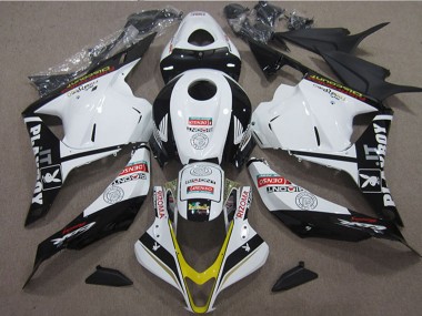 Erschwingliche Honda CBR600RR Motorrad Verkleidung 2009-2012 - Weiss Gelb Glanzendes Schwarz Rizoma Playboy
