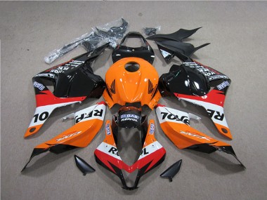 Erschwingliche Honda CBR600RR Abs Verkleidungen 2009-2012 - Orange Weiss Rot Glanzendes Schwarz Repsol