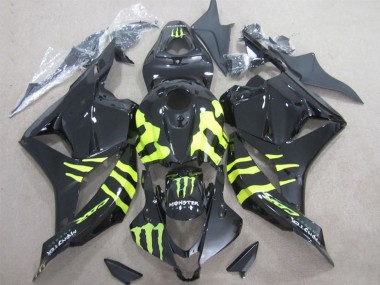 Erschwingliche Honda CBR600RR Motorrad Verkleidung 2009-2012 - Glanzendes Schwarz Gelb Monster