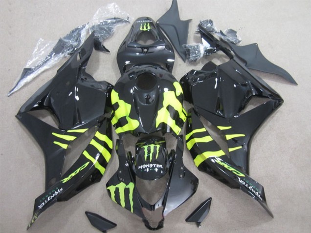 Erschwingliche Honda CBR600RR Motorrad Verkleidung 2009-2012 - Glanzendes Schwarz Gelb Monster