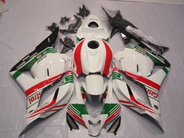 Erschwingliche Honda CBR600RR Motorrad Verkleidung 2009-2012 - Weiss Rot Grun Castrol