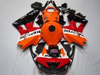 Erschwingliche Honda CBR600RR Motorrad Verkleidungen Kit 2013-2023 - Orange Weiss Rot Glanzendes Schwarz Repsol