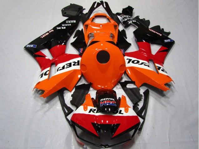 Erschwingliche Honda CBR600RR Motorrad Verkleidungen Kit 2013-2023 - Orange Weiss Rot Glanzendes Schwarz Repsol