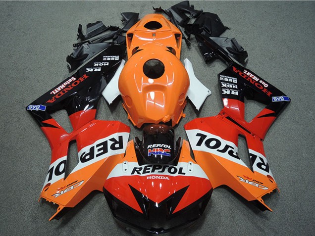 Erschwingliche Honda CBR600RR Motorrad Verkleidung 2013-2023 - Orange Weiss Rot Glanzendes Schwarz Repsol HRC