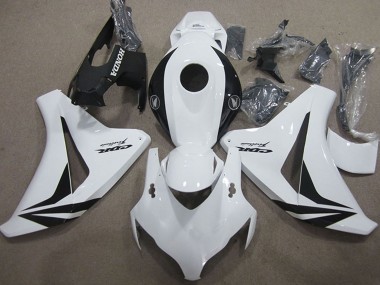Erschwingliche Honda CBR1000RR Motorrad Verkleidung 2008-2011 - Weiss Glanzendes Schwarz Fireblade