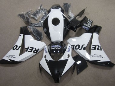 Erschwingliche Honda CBR1000RR Motorrad Verkleidung 2008-2011 - Weiss Glanzendes Schwarz Repsol
