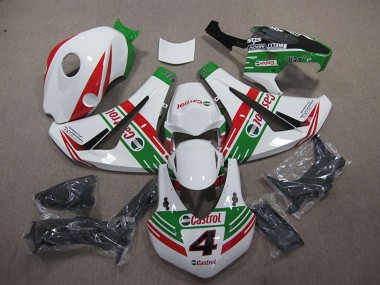 Erschwingliche Honda CBR1000RR Motorrad Verkleidung 2008-2011 - Weiss Rot Grun Castrol 4