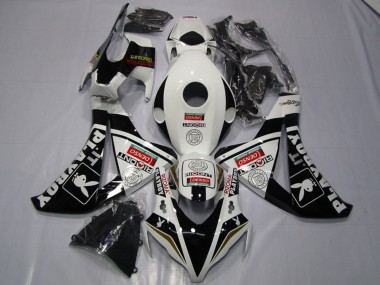 Erschwingliche Honda CBR1000RR Motorrad Verkleidung 2008-2011 - Weiss Glanzendes Schwarz Denso Playboy