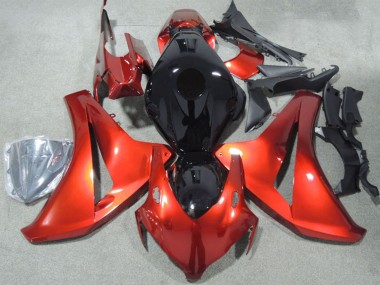 Erschwingliche Honda CBR1000RR Motorrad Verkleidungen Kit 2008-2011 - Rot Glanzendes Schwarz