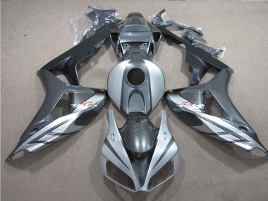 Erschwingliche Honda CBR1000RR Motorrad Verkleidung 2006-2007 - Silber Grau Matt Schwarz Fireblade