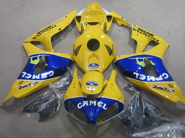 Erschwingliche Honda CBR1000RR Motorrad Verkleidung 2006-2007 - Gelb Blau Kamel