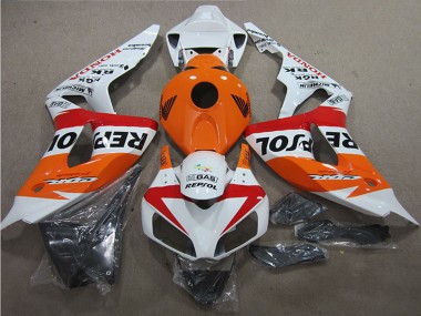 Erschwingliche Honda CBR1000RR Motorrad Verkleidung 2006-2007 - Weiss Orange Rot Schwarz Repsol