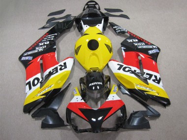 Erschwingliche Honda CBR1000RR Motorrad Verkleidung 2004-2005 - Gelb Weiss Rot Glanzendes Schwarz Repsol