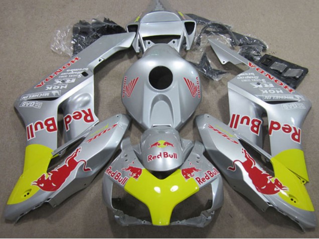Erschwingliche Honda CBR1000RR Motorrad Verkleidung 2004-2005 - Silber Gelb Red Bull