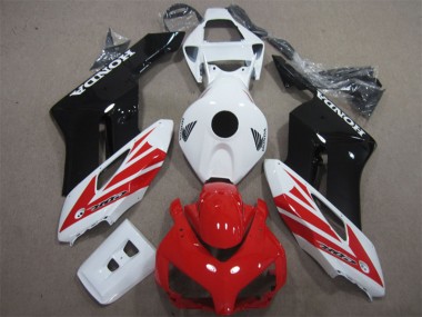 Erschwingliche Honda CBR1000RR Motorrad Verkleidung Kit 2004-2005 - Weiss Rot Glanzendes Schwarz
