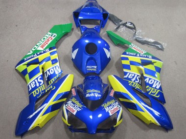 Erschwingliche Honda CBR1000RR Motorrad Verkleidung 2004-2005 - Blau Gelb Grun Telefumica MoviStar Castrol