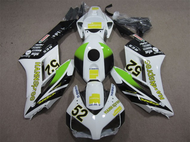 Erschwingliche Honda CBR1000RR Motorrad Verkleidung 2004-2005 - Weiss Gelb Grun Glanzendes Schwarz Hannspree 52