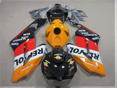 Erschwingliche Honda CBR1000RR Motorrad Verkleidungen Kit 2004-2005 - Orange Weiss Rot Glanzendes Schwarz Repsol