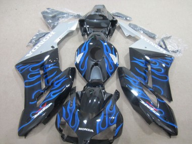 Erschwingliche Honda CBR1000RR Motorrad Verkleidung 2004-2005 - Glanzendes Schwarz Blau Flamme