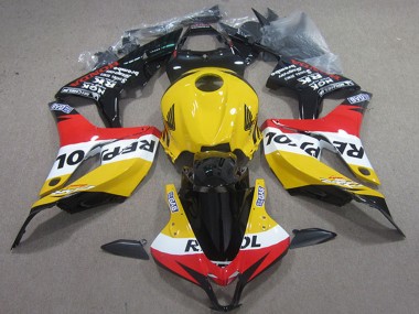 Erschwingliche Honda CBR1000RR Motorrad Verkleidung 2004-2005 - Gelb Weiss Rot Glanzendes Schwarz Repsol