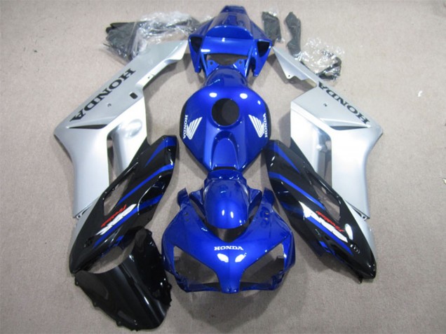 Erschwingliche Honda CBR600 F4i Motorrad Verkleidung 2001-2003 - Silber Blau Glanzendes Schwarz