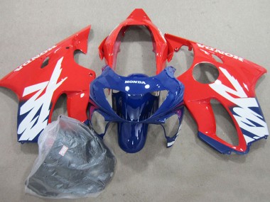 Erschwingliche Honda CBR600 F4 Motorrad Verkleidung 1999-2000 - Rot Dunkel Blau