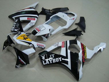 Erschwingliche Honda CBR900RR 954 Motorrad Verkleidung 2002-2003 - Weiss Gelb Glanzendes Schwarz Rizoma Playboy 14