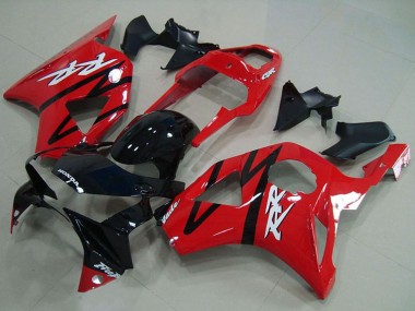 Erschwingliche Honda CBR900RR 954 Motorrad Verkleidung 2002-2003 - Rot Glanzendes Schwarz Streifen