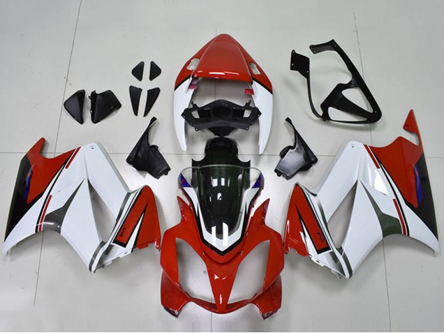 Erschwingliche Honda VFR 800 Motorrad Verkleidung 2002-2013 - Weiss Rot Glanzendes Schwarz