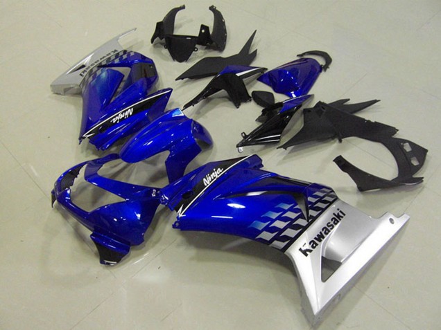 Erschwingliche Kawasaki ZX250R Motorrad Verkleidung 2008-2012 - Blau Silber