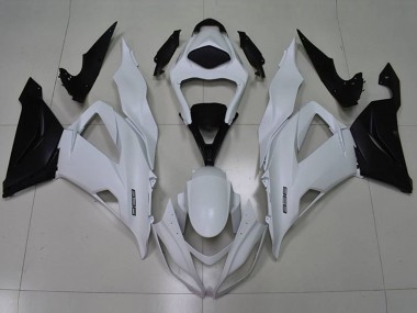 Erschwingliche Kawasaki ZX6R Motorrad Verkleidung 2013-2018 - Weiss Schwarz 636