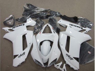Erschwingliche Kawasaki ZX6R Motorrad Verkleidung 2007-2008 - Weiss