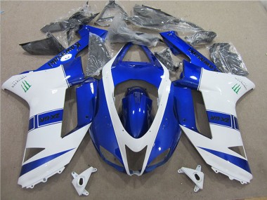 Erschwingliche Kawasaki ZX6R Motorrad Verkleidung 2007-2008 - Blau Weiss Monster