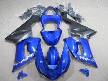 Erschwingliche Kawasaki ZX6R Motorrad Verkleidung 2005-2006 - Blau Matt Schwarz