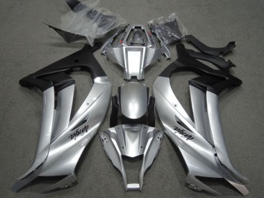 Erschwingliche Kawasaki ZX10R Motorrad Verkleidung 2011-2015 - Silber Matt Schwarz