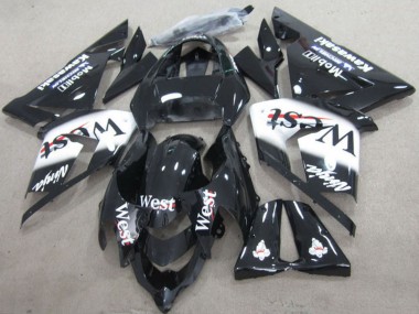 Erschwingliche Kawasaki ZX10R Motorrad Verkleidung 2004-2005 - Schwarz West Ninja