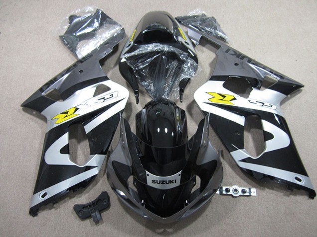 Erschwingliche Suzuki GSXR 600 Motorrad Verkleidung 2001-2003 - Schwarz Weiss