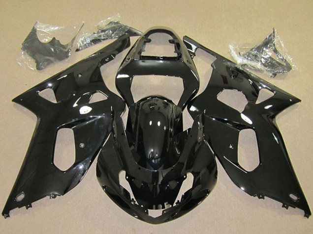 Erschwingliche Suzuki GSXR 600 Motorrad Verkleidung 2001-2003 - Glanzendes Schwarz